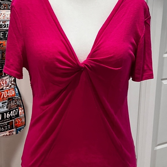 A New Day Pink Top with Tie Front - Picture 3 of 13